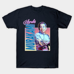 Haruki Murakami Aesthetic Graphic Design Tribute Portrait T-Shirt